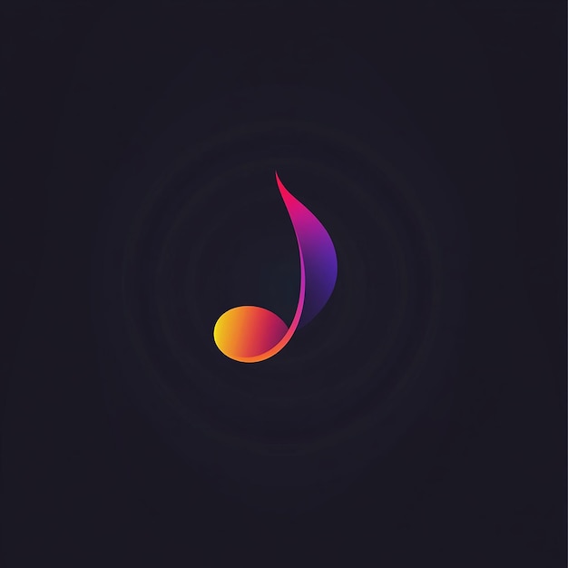 Sleek Minimalist Music Logo on Dark Background