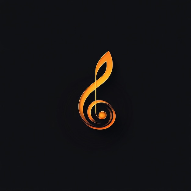 Sleek Minimalist Music Logo on Dark Background