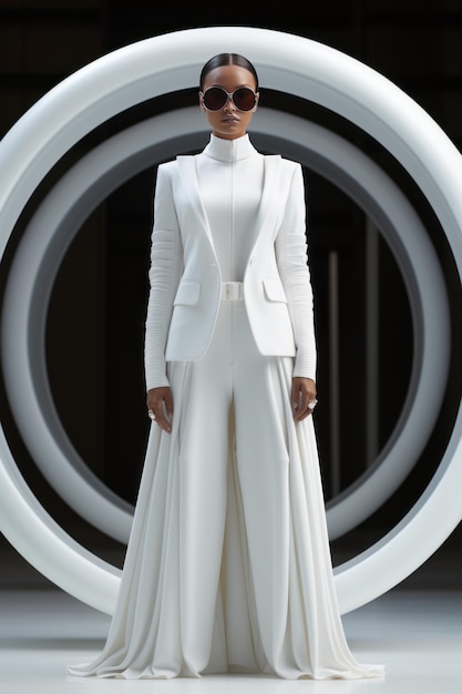 Sleek and Modern AllWhite Ensemble Generative AI