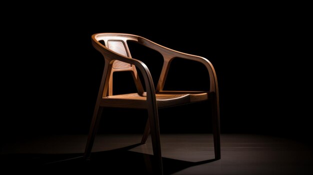 Sleek Modern Chair in an Elegant Dark Background Generative AI