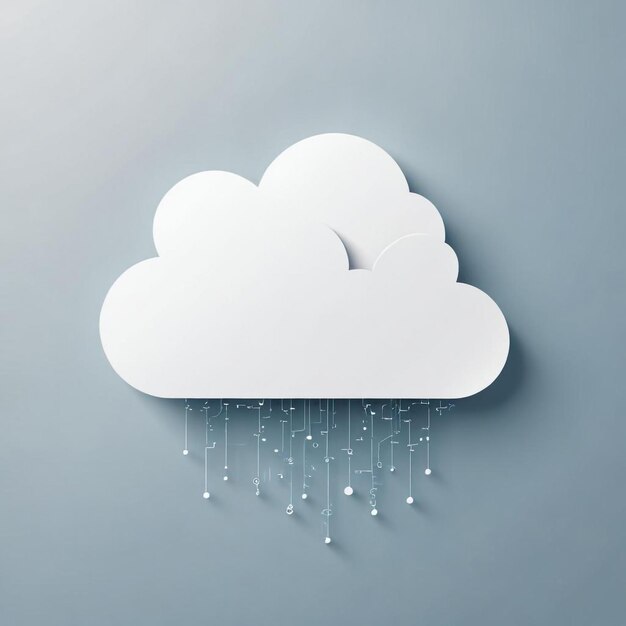 Photo sleek modern cloud icon highlighting cloud computing concept with advanced digital integration