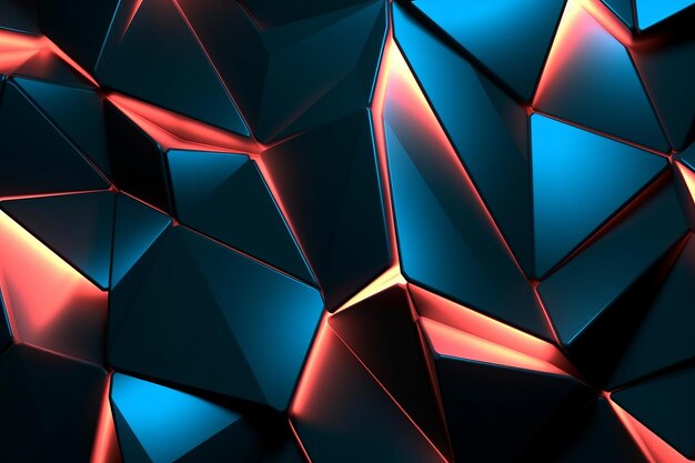 Sleek Modern Geometric Glowing Shapes Outline Background