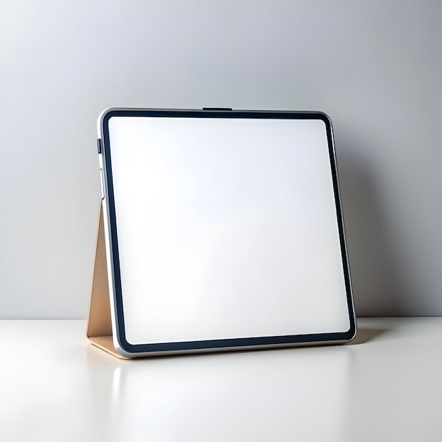 Photo a sleek modern tablet with a blank white screen ready for your design or message