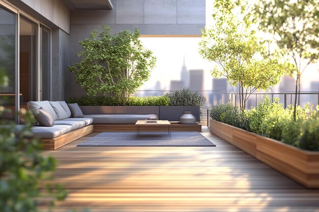 Sleek Modern Urban Penthouse with Rooftop Garden