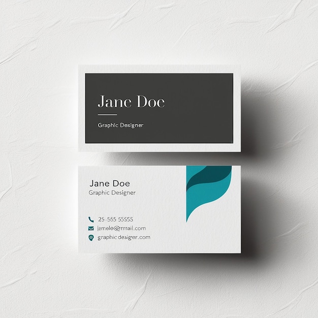 Photo a sleek modern visiting card mockup