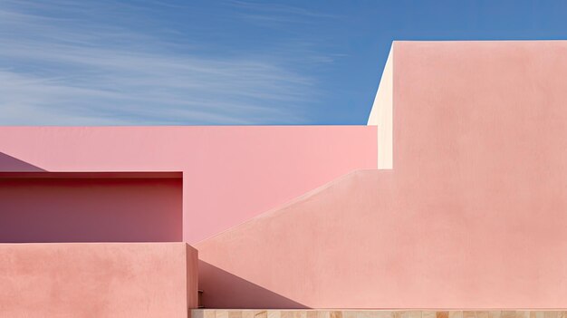 Photo sleek pink stucco