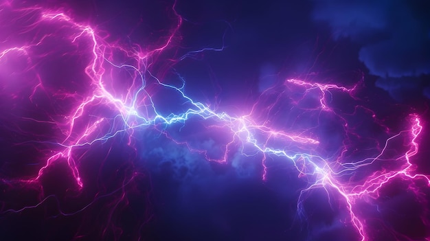 Sleek and Powerful Futuristic Lightning Backdrop Illuminating a Dramatic Technological Composition