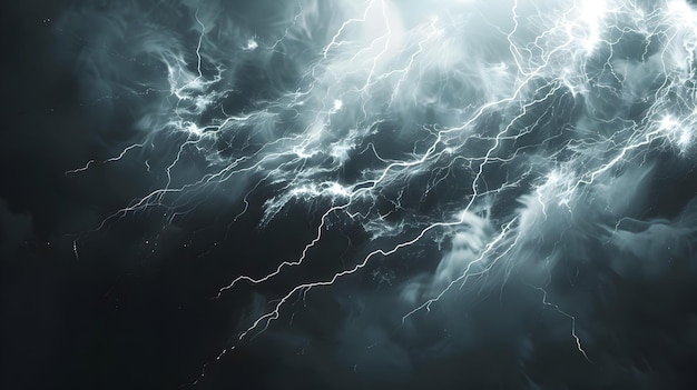 Sleek and Powerful Futuristic Lightning Storm Backdrop for Contemporary Design