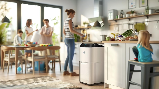 Sleek Recycling Machine in a Modern Kitchen