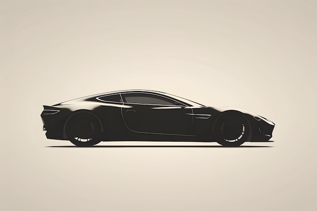 Photo sleek silhouette of a modern sports car