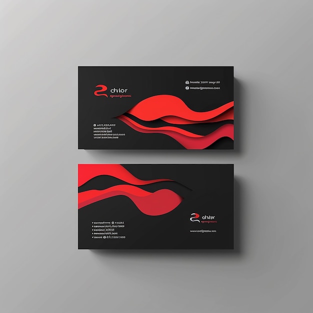 Photo sleek and stylish business card template vector modern creative and clean unique design