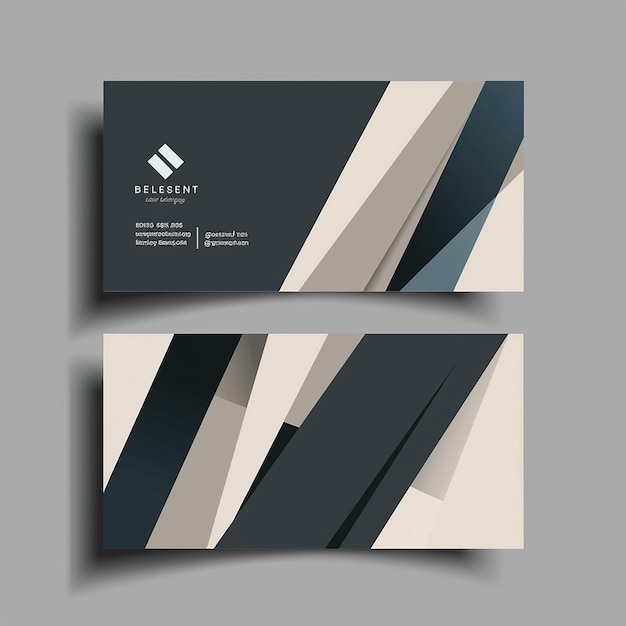 Photo sleek and stylish business card template vector modern creative and clean unique design