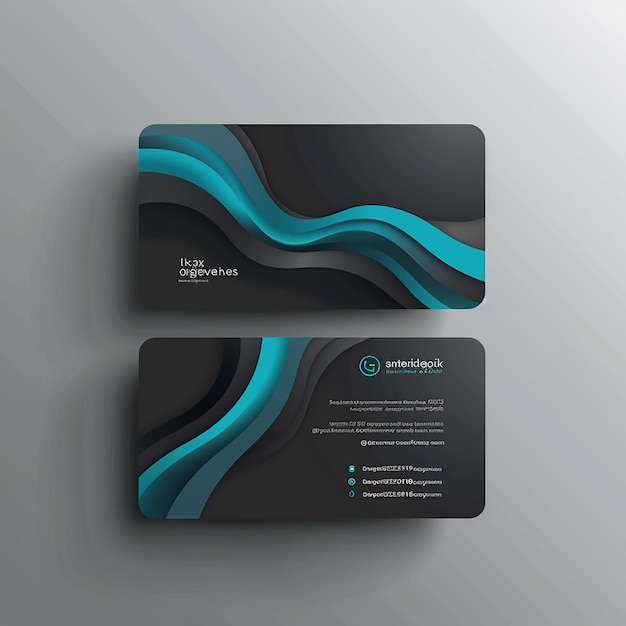 Photo sleek and stylish business card template vector modern creative and clean unique design