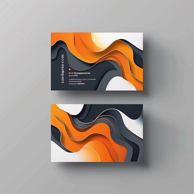 Photo sleek and stylish business card template vector modern creative and clean unique design