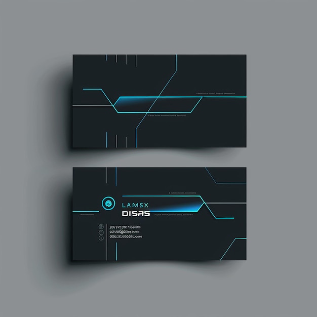 Photo sleek and stylish business card template vector modern creative and clean unique design