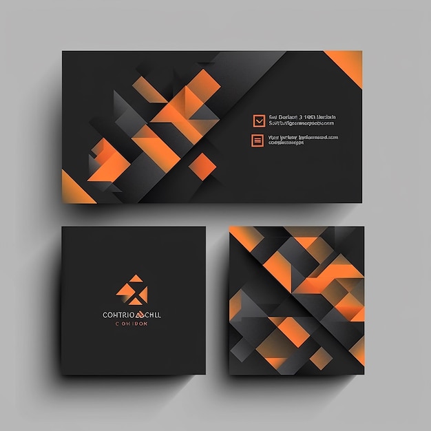 Photo sleek and stylish business card template vector modern creative and clean unique design