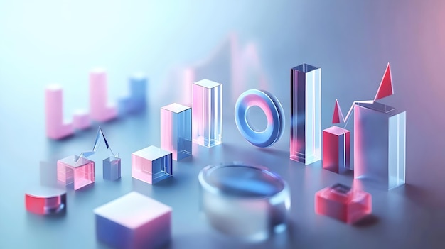 Sleek and Stylish Glassmorphism Business Icons with 3D Effects