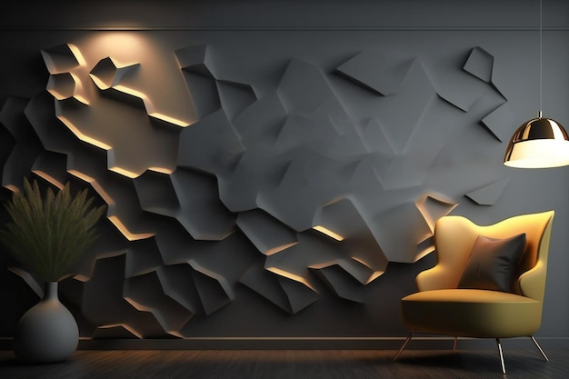 Photo a sleek and stylish wall mockup for showcasing design projects ideal for modern interior presentations