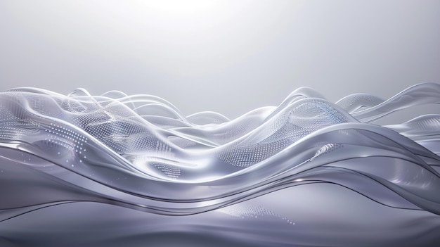 Sleek Technology Wavy Background with Glassy Finish