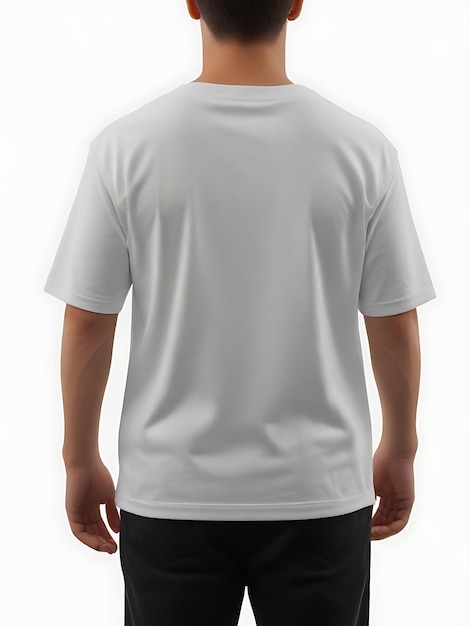 Sleek white TShirt Mockup for Men Design Presentation Tool