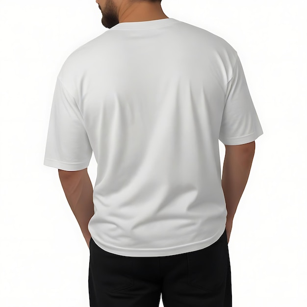 Sleek white TShirt Mockup for Men Design Presentation Tool