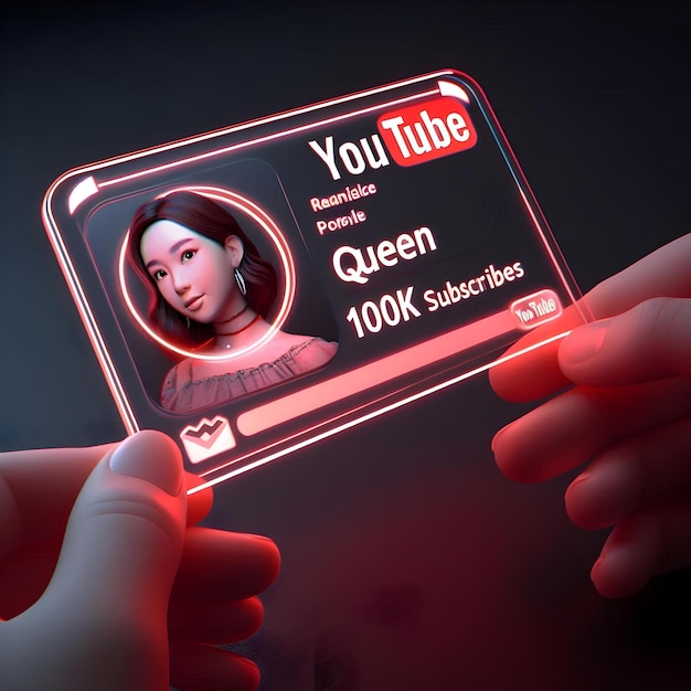 Photo sleek youtube id card design for influencers