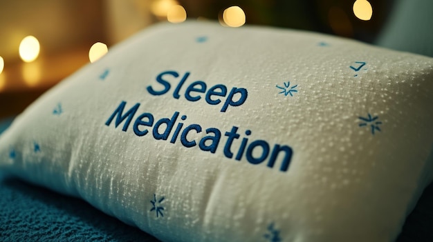 Photo sleep optimization pillow placed on a bed symbolizing the importance of getting good sleep to be healthy