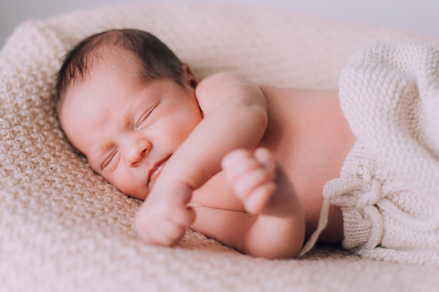 Sleeping newborn baby lifestyle Sweet baby's dream