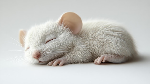 Sleeping White Mouse Generative AI