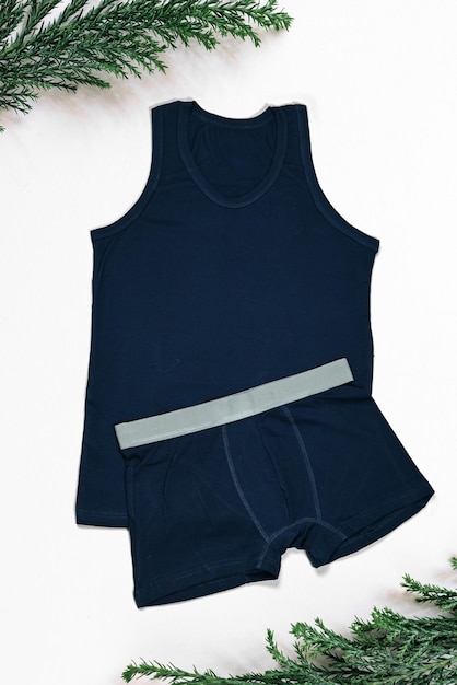 sleeveless shirt and boxer set