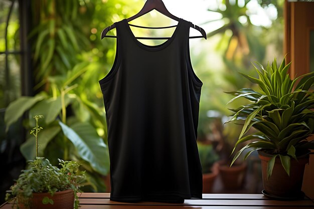 Sleeveless TShirt Hanging Mockup