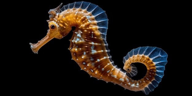 The slender seahorse sometimes referred to as the long nosed seahorse Hippocampus reidi wildlife species