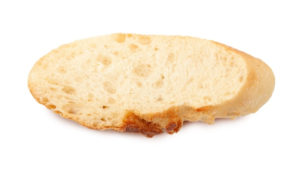 Slice of bread isolated on white background