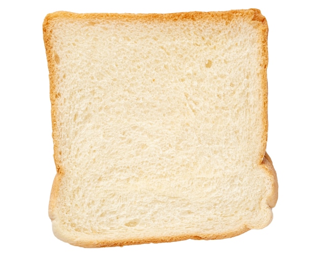 Slice of bread on the white background and isolated with clipping path.