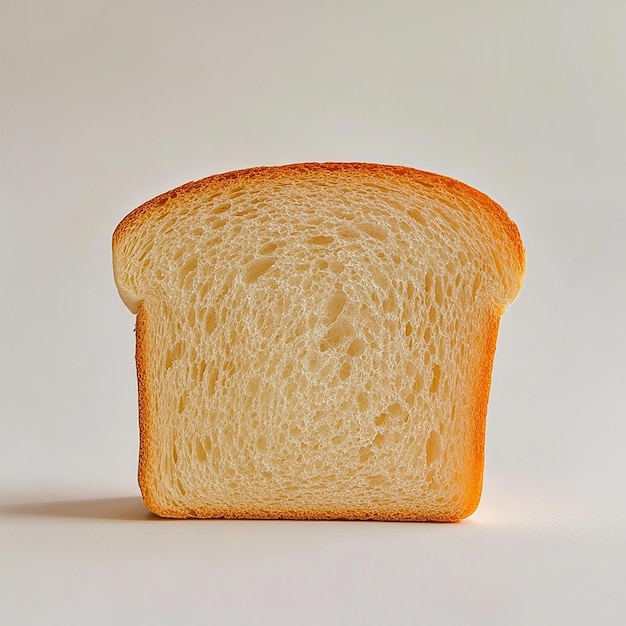 Slice of Bread on White Background