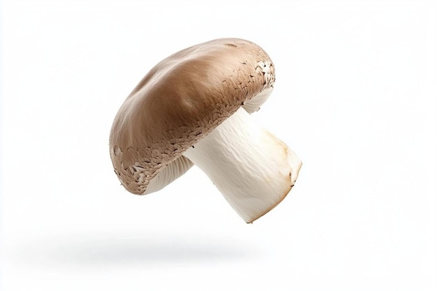 Photo slice of champignon mushroom isolated on white