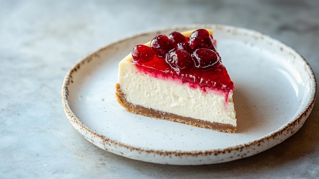 Photo a slice of cheesecake with a slice missing from it