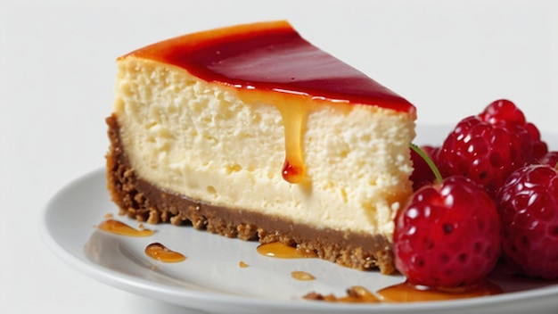 Slice of Classic New York Cheesecake