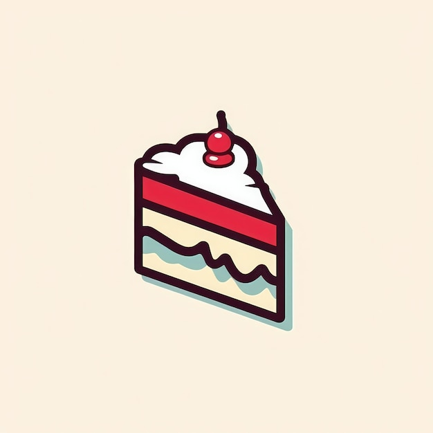 A slice of delicious cake illustration