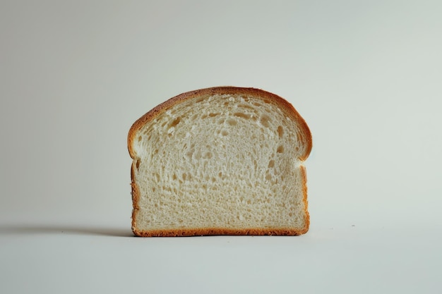 Slice of Fresh Bread Isolated on a Clean White Background