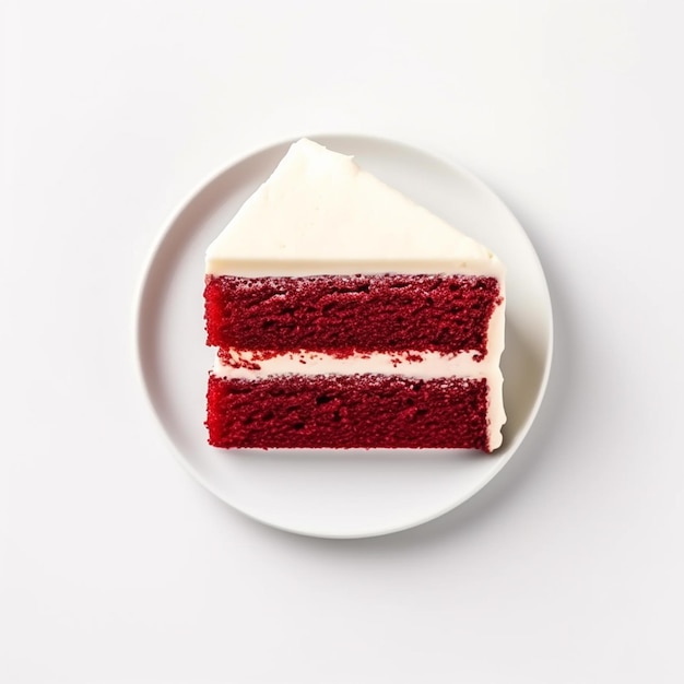 Slice of freshly made red velvet cake