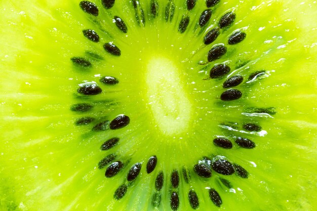 slice of kiwi fruit on a full frame