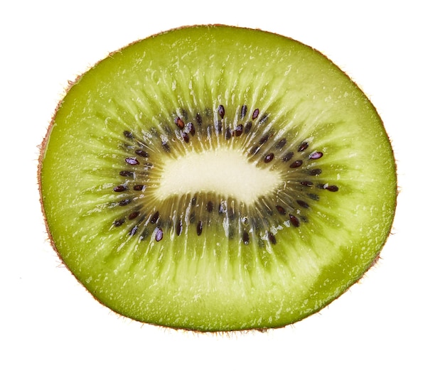 Slice of kiwi isolated on a white background