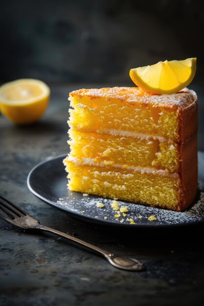 Slice of Lemon Cake