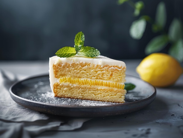 Slice of Lemon Cake