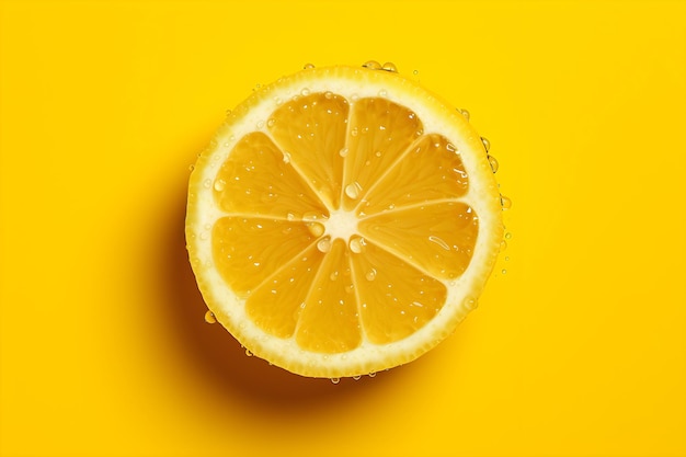 A slice of lemon with the seeds on it