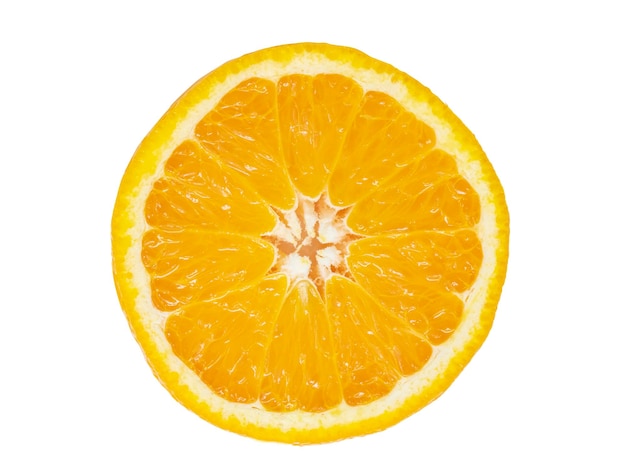 slice of orange isolated on white