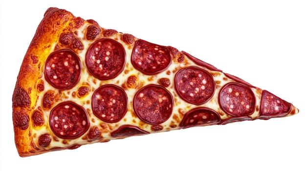 Photo a slice of pepperoni pizza with pepperoni on it