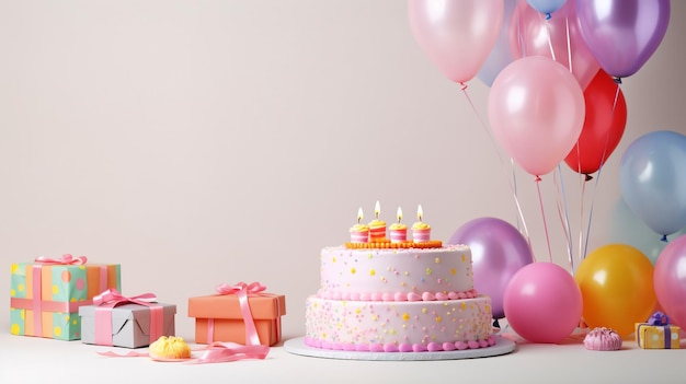 Slice of pink funfetti Birthday cake with candle