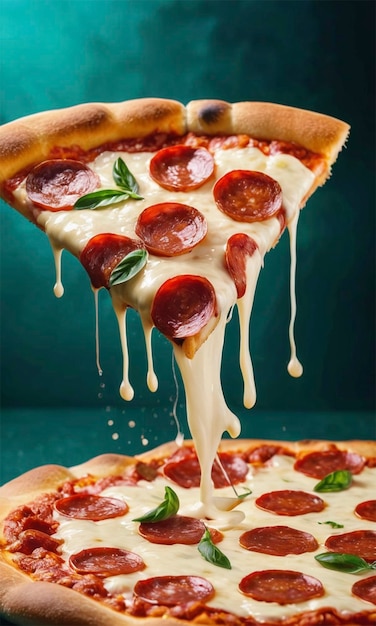 a slice of pizza is being held up by a hand with a slice missing